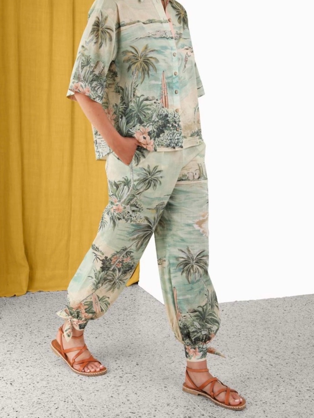 NWOT Zimmermann Harem Balloon Hawaii Print Pants